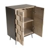 CARLA Sideboard 2 Doors Fir Wood and Metal Legs - Elegant Storage Solution