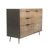 CARLA Buffet 3 Drawers 1 Door Teak Wood Metal