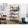CARLA Shelving Unit - Teak and Metal Shelf with 5 Levels