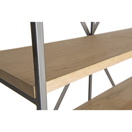 CARLA Shelving Unit - Teak and Metal Shelf with 5 Levels