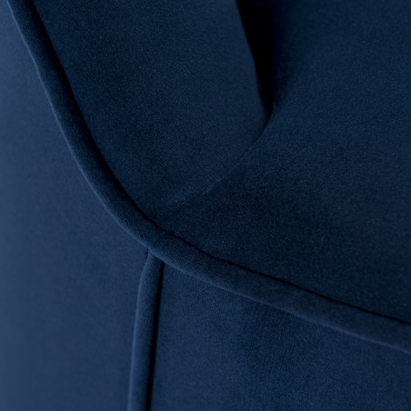 Fauteuil AGATHE en tissu velours bleu marine