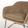 Fauteuil AGATHE en velours beige