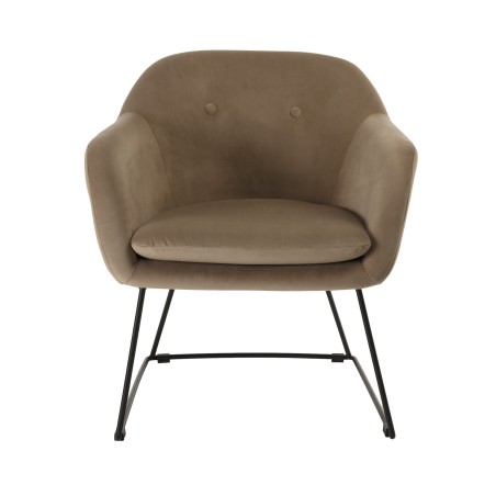 Fauteuil AGATHE en velours beige