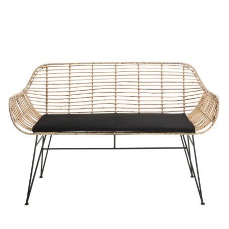 Canapé 2 places rotin naturel CAMILLE - LONG ISLAND