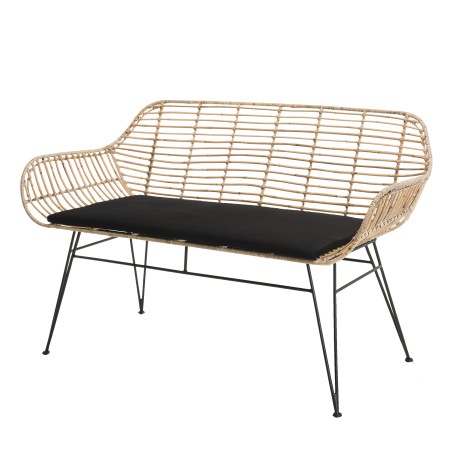 Canapé 2 places rotin naturel CAMILLE - LONG ISLAND