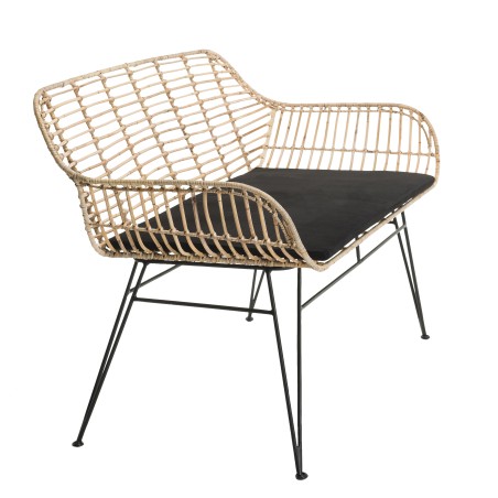 Canapé 2 places rotin naturel CAMILLE - LONG ISLAND