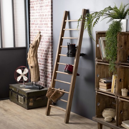 NORA - Porte-serviettes/porte-chaussures en bois recyclé - Brocante