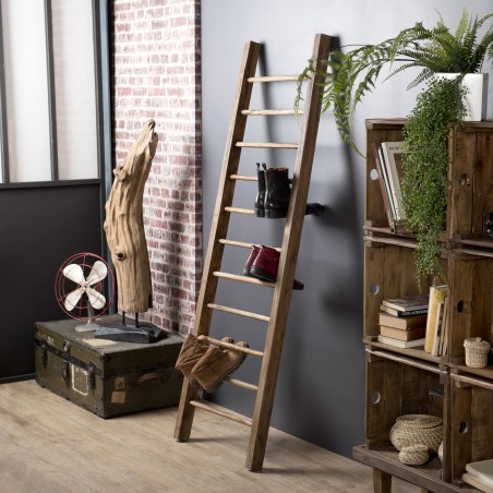 NORA - Recycled Wood Towel Rack/Shoe Rack - Vintage Charm