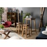 NORA - Wooden Bar Set with Table and Stools - Vintage Style