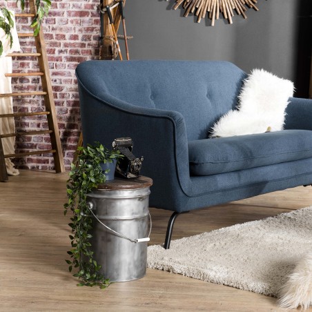 NORA - Round Stool 33x33cm - Vintage Brocante Style