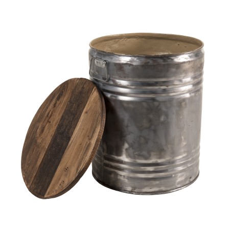 Table d'appoint NORA - Bois recyclé et acier - Esprit Brocante