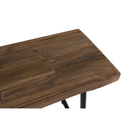 Banc NORA en teck et métal - esprit brocante