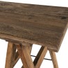 Console tréteaux NORA en bois recyclé - esprit Brocante