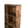 NORA Storage Unit - 6 Brown Wooden Crates - Vintage Spirit
