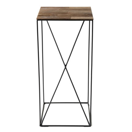 Table d'appoint carrée bois teck recyclé 35x35cm MAXENCE