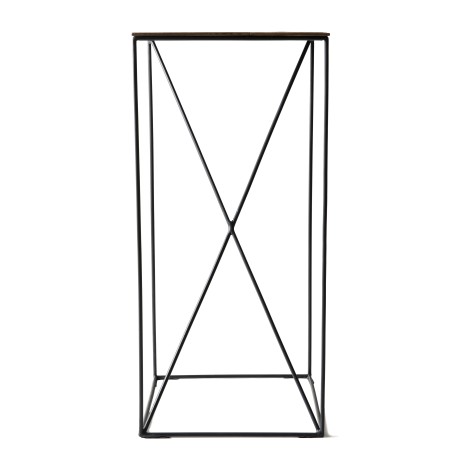 Table d'appoint carrée bois teck recyclé 35x35cm MAXENCE