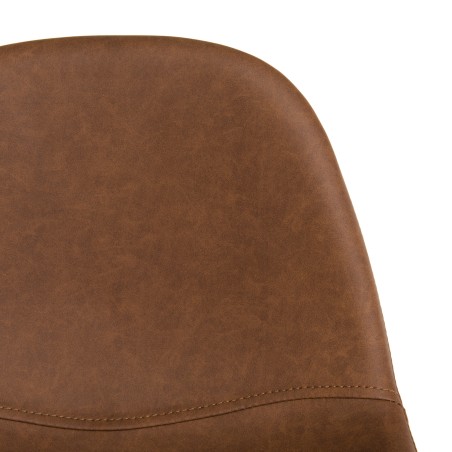 TOM - Set of 2 Brown John Bar Stools, Seat Height 80 cm
