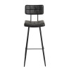 Lot 2 tabourets bar James noir 80cm