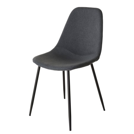 Lot 2 chaises TOM tissu anthracite