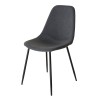 TOM - Set of 2 Anthracite Fabric Chairs