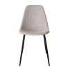 Lot de 2 chaises TOM - Tissu blanc écru - Pieds métal noir