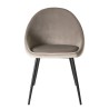Lot 2 chaises velours chamois beige TOM