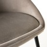 Lot 2 chaises velours chamois beige TOM