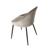 Lot 2 chaises velours chamois beige TOM