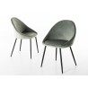 Lot 2 chaises velours vert jade