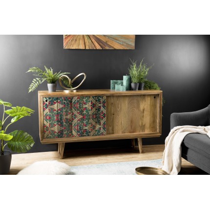 Buffet bois Manguier naturel INDRA 160x45cm