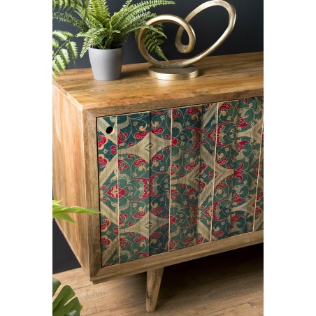 Buffet bois Manguier naturel INDRA 160x45cm