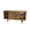 Buffet bois Manguier INDRA 160x45cm 2 portes coulissantes