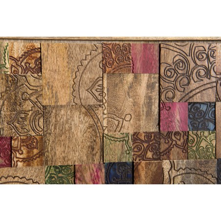 INDRA Mango Wood Sideboard 160x45cm - 2 Sliding Doors & 1 Shelf