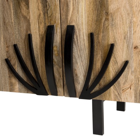 Buffet INDRA bois Manguier 177x45cm 4 portes