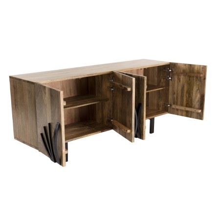 Buffet INDRA bois Manguier 177x45cm 4 portes