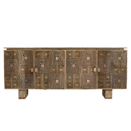 Buffet bois Manguier INDRA 177x45cm 4 portes