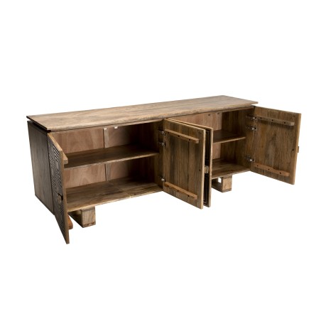 Buffet bois Manguier INDRA 177x45cm 4 portes