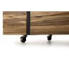 SAM Rectangular Coffee Table 110x70cm - Teak Wood with Black Metal