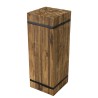 SAM - Table d'appoint carrée "L" 34x34cm bois Teck recyclé cerclée métal noir