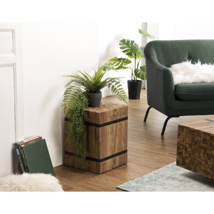 Table d'appoint carrée SAM en bois teck recyclé
