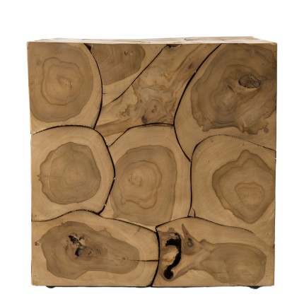 Table d'appoint SAM - Cube 40x40cm bois Teck