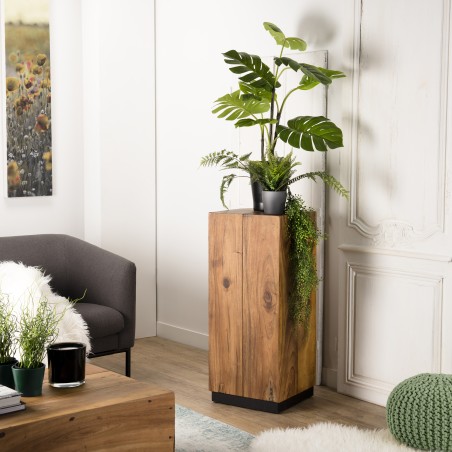 Table d'appoint carrée SAM en bois Suar 38x38cm