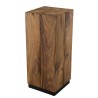SAM - Tall Square Side Table 38x38cm Suar Wood with Black Base