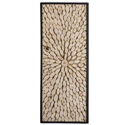 Décoration murale SAM branches bois Teck 100x40cm