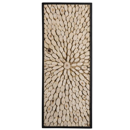 SAM - Rectangular Wall Decoration 100x40cm Natural Teak Wood Branches