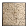 SAM - Décoration murale carrée 100x100cm bois branches Teck nature