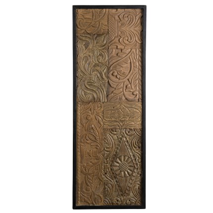 SAM - Rectangular Wall Decoration in Recycled Teak | Unique Home Decor