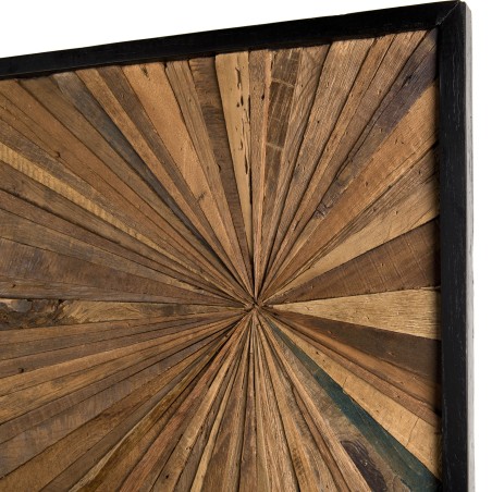 SAM - Rectangular Wall Decoration in Natural Recycled Teak