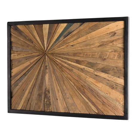 SAM - Rectangular Wall Decoration in Natural Recycled Teak