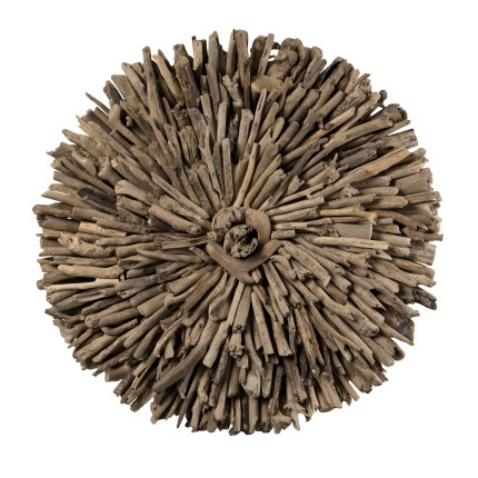 Décoration murale ronde bois flotté SAM 80x80cm